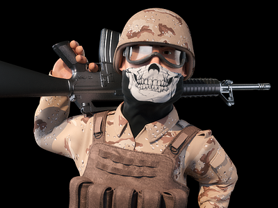 Infantry Soldier 3d Character