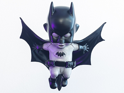 Batsy 3d artist 3d print batman character design chibi batman fan art figurine oasim toy design