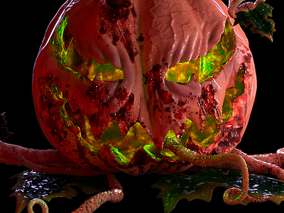 Zombie Pumpkin 3d 3d artist 3d character autodesk maya digital sculpt halloween pumpkin zbrush