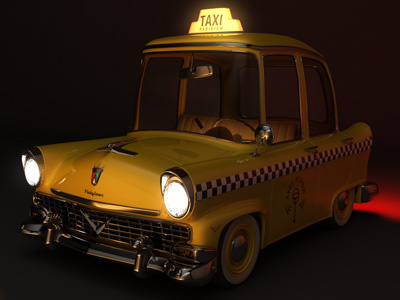Taxi Parisien from She Didn't Say Goodbye 3d car 3d retro taxi 3d taxi maya oasim pixelophies she didnt say goodbye taxi paris vickeylane taxi vray for maya vray lighting