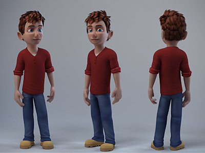 Zack Pose 3d 3d character 3d toon cartoony character character ipad book character ipad game character modeler maya model oasim