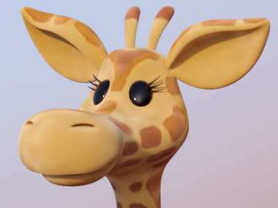 Giraffe 3d 3d character artist cartoon character cute giraffe karmieh modeler modeling oasim plush toon toy