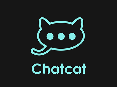 "Chatcat" logo design for a social platform