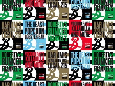 Eater X Brooklyn Brewery "Gig posters" posters typogaphy