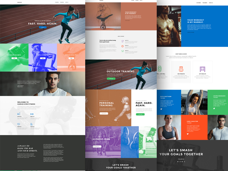 Carius wordpress template business fitness athletic health