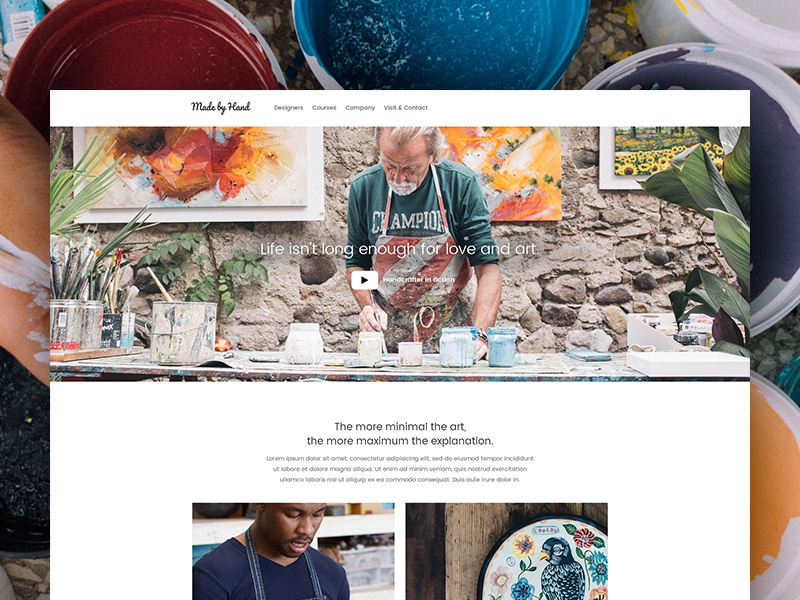 Ikmaios wordpress template rustic workshops ceramic pottery