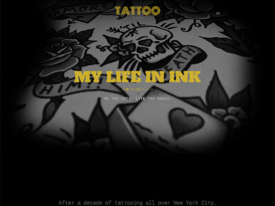 Free Tattoo Webpage PSD Template Giveaway business design freetemplate giveaway shop tattoo tattoo artist template webdesign website wordpress wordpress template