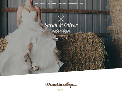 Free Wedding Webpage PSD Template Giveaway