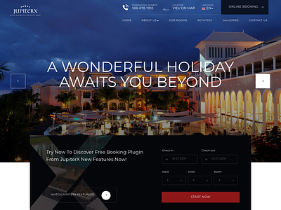 Luxury hotel website template