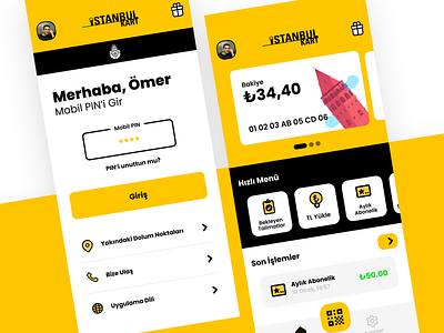 Istanbulkart Mobile App UI app application design graphic ibb interface istanbul istanbulkart mobile redesign ui ux