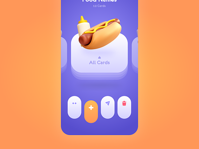 Flashcard App - Concept UI app application card design flashcard gradient graphic interface ui ux