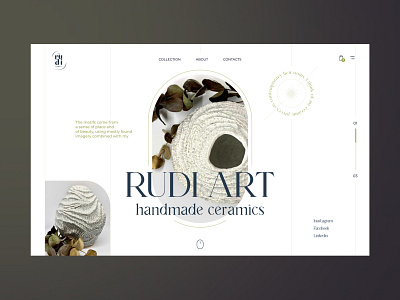 Rudi Ceramics - Landing Page ceramic design landing potter ui website