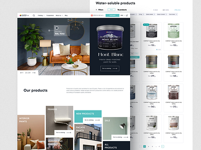Online Store of Paint Products branding design e com graphic design landing logo ui ux website