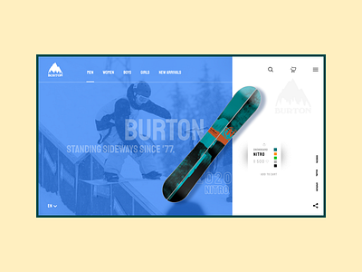 Burton store site branding concept design shop sport ui ux web