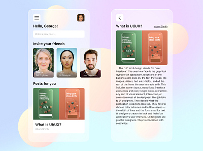 Glassmorphism Mobile App app branding concept design glassmorphism minimal typography ui ux