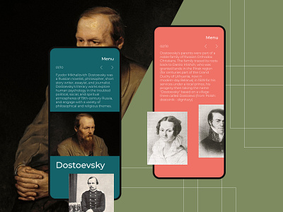 Dostoevsky Mobile Website app concept design typography ui ux web