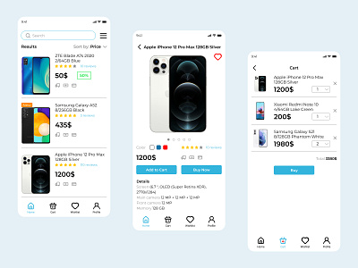 Tech E-commerce App air app branding design minimal shop typography ui ux