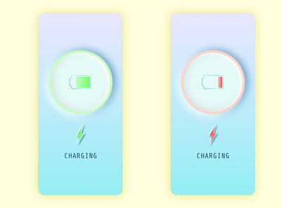 neumorphism | charging app charging concept neumorphism skeuomorphic ui ux
