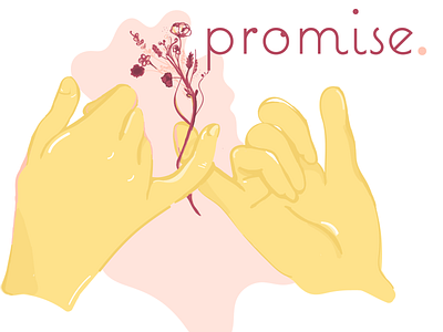 Promise design flat icon illustration logo minimal ui