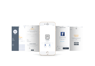 Träffa App Prototype app design icon minimal mobile typography ui ux