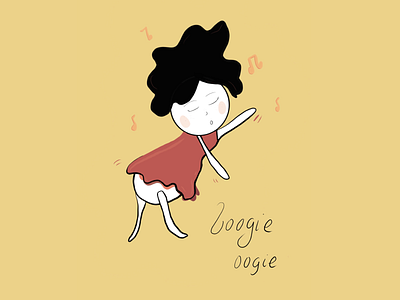 Boogie Oogie dailyillustration design icon illustration minimal procreateapp ui