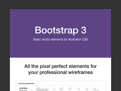 Basic Bootstrap 3 Elements bootstrap cs6 elements illustrator pdf template vector wireframe