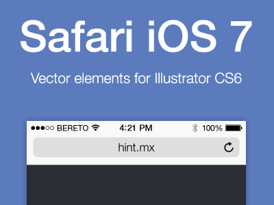 Vector elements of Safari iOS 7 download illustrator ios ios7 safari vector