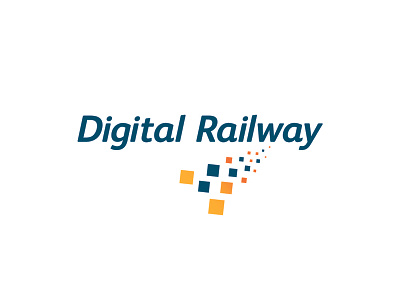 Digital Railway Logo branding design graphic design icon logo public transport railway railway logo train transport vector