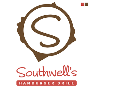 Southwell's Hamburger Grill art branding creative design flat illustration logo minimal typography vector