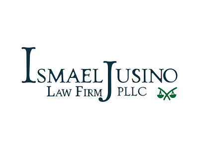 Ismael Jusino Law Firm PLLC art branding creative design flat illustration logo minimal typography vector