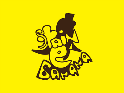 Stain e' Banana art branding creative design flat illustration logo minimal typography vector