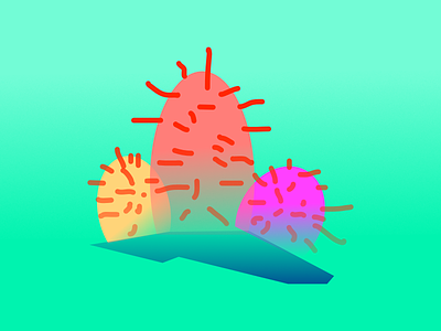 Neon Cactus branding creative design illustration logo vector