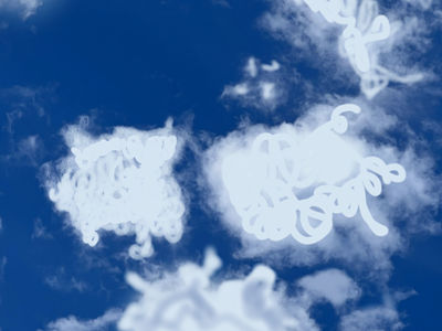 Doodles over clouds