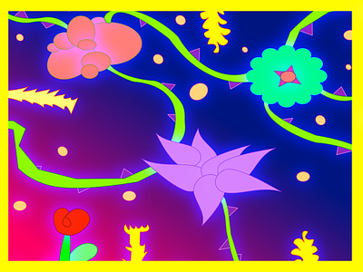 Neon Garden // Illustration animation creative design illustration vector