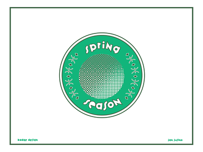 Spring / Circular Badge badge creative design flat illustration vector