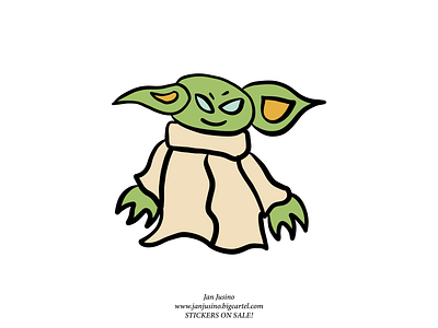 Wavy Baby Yoda - STICKERS ON SALE