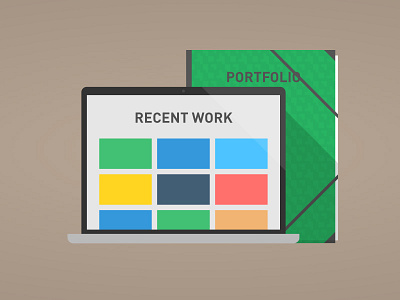 Portfolio flat flat icon illustration portfolio