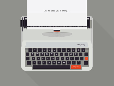 Let me tell you a story... awesome design illustration storytelling typewriter writer