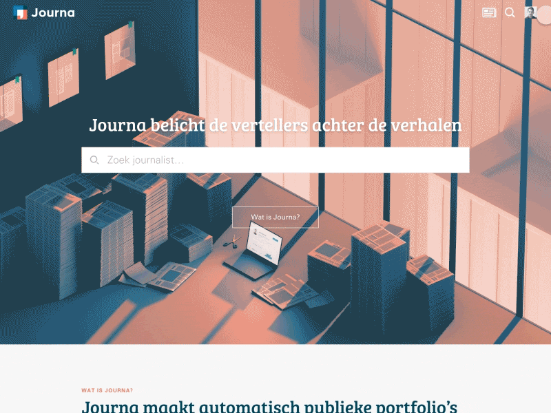 Journa - Homepage cta graphic design homepage illustration journalist marketing news