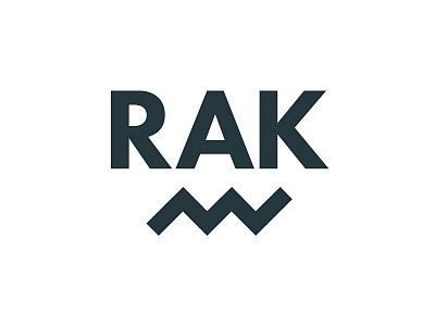 Logo for Restaurant RAK dock graphicdesign harbor herringbone logo rak restaurant water wave