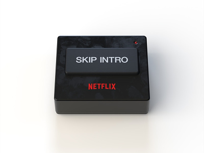 Netflix remote 3d concept 3d render 3d rendering concept design instant gratification netflix skip intro
