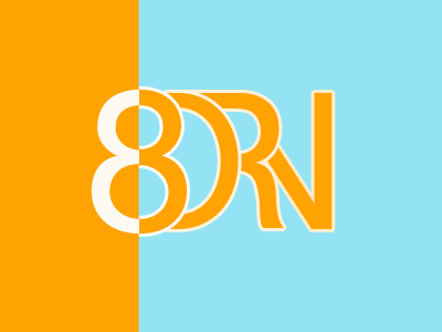 Born Logo V2 blue eight family logo orange