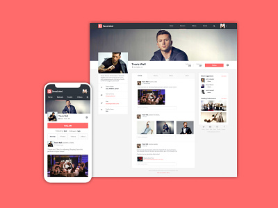 DanceLinked - Profile dance product design social network ui design