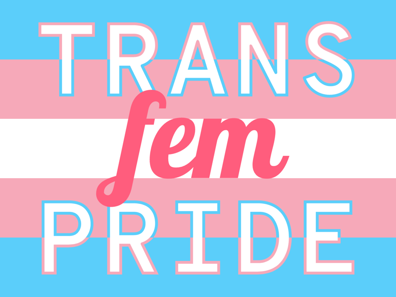 Transfem Pride gravit designer vector illustration trans flag trans pride nonbinary transfeminine trans woman transgender trans happy pride month pride month happy pride pride