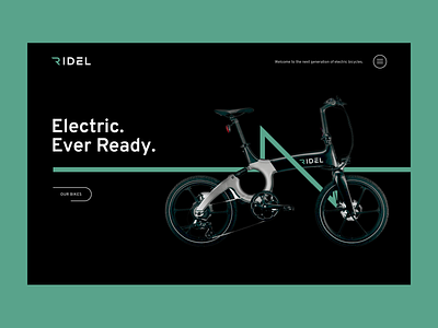 eBike Homepage Concept art direction creative direction graphic design home page homepage design user experience user interface web web design website concept website design
