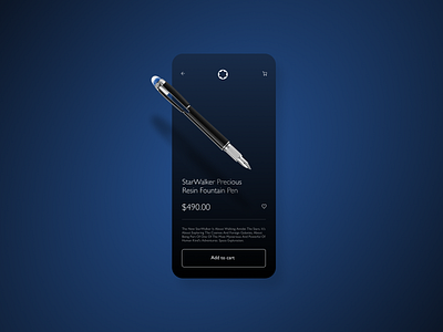 PDP Concept app concept design fountain pen minimal