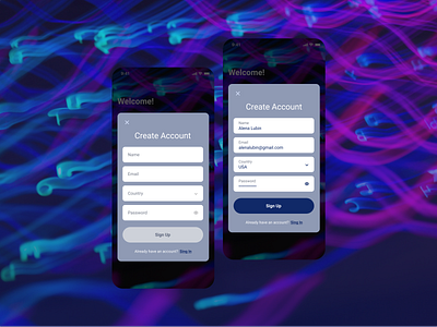 Modal Sign Up 001 app dailyui modal signup ui