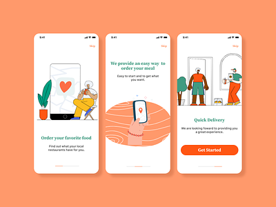 Onboarding app concept dailyui delivery onboarding ui