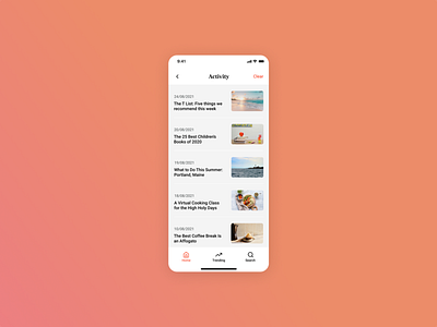 Activity Feed 047 activity feed app concept dailyui design ui