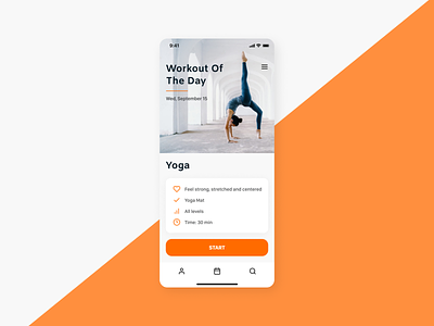 Workout of the Day 062 app dailyui design exercise ui workout workout of the day yoga